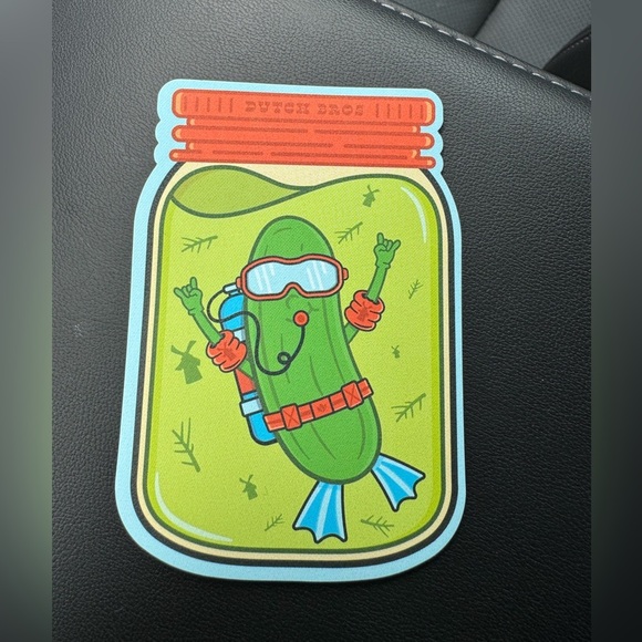 Dutch Bros ‘A Big Dill’ Pickle Sticker 4/2 - Scratch & Sniff - Picture 1 of 5